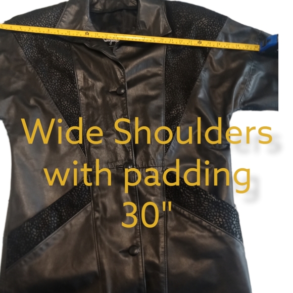 80s genuine leather jacket size medium Gino and Giorgio oversize pockets - Picture 9 of 11